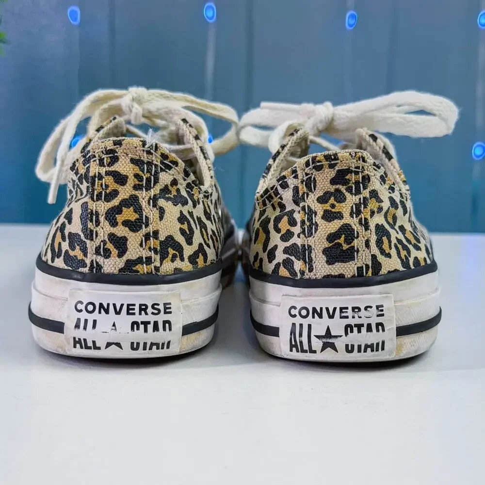 Converse All Star Leopard Print Shoes – Kids Size 12
